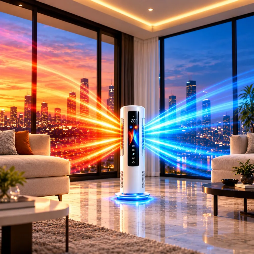 SMART AIR caldo e fresco nel soggiorno al tramonto