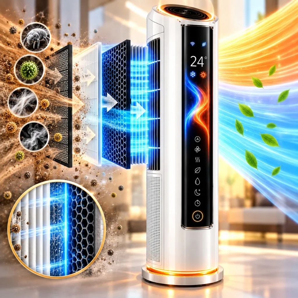 Filtro a 4 strati Pure Air di SMART AIR in azione